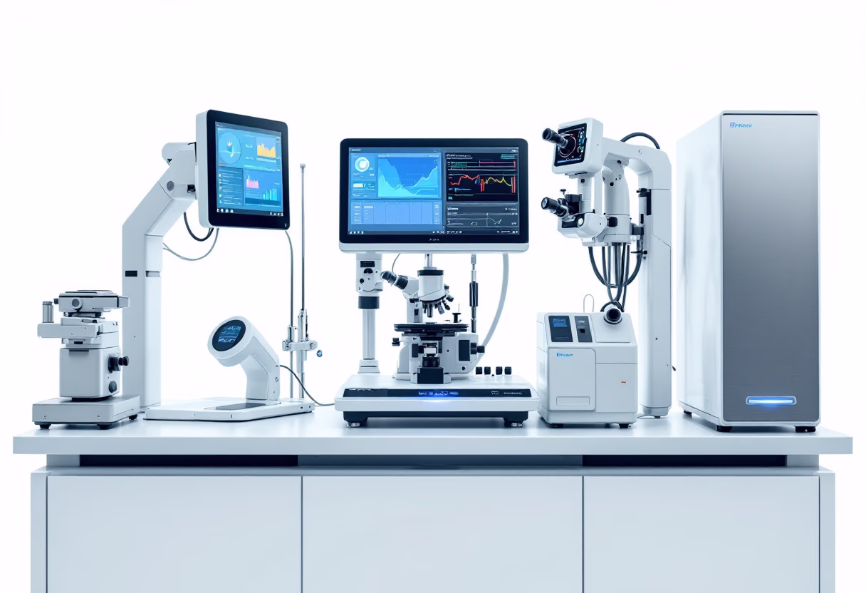 image of biotech equipment in use for an ai biotech company