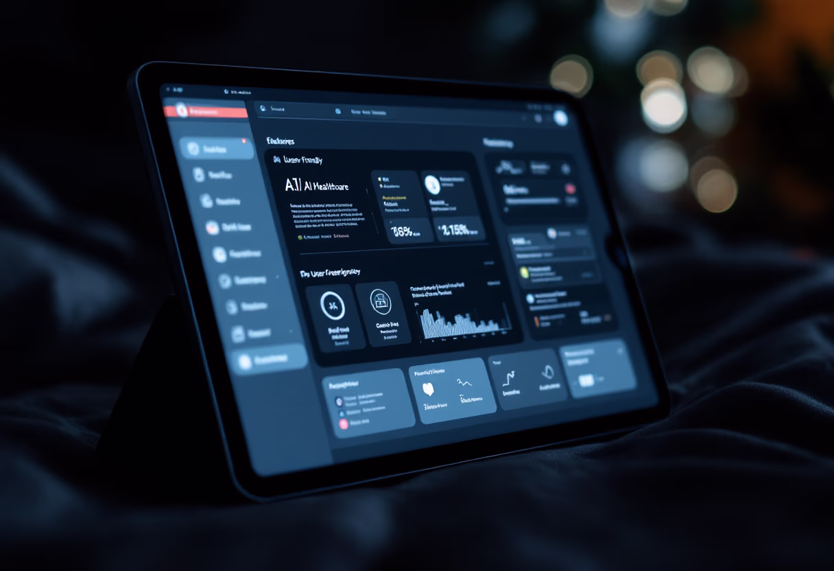 [interface] image of an ai software interface on a tablet (for a ai healthcare company)