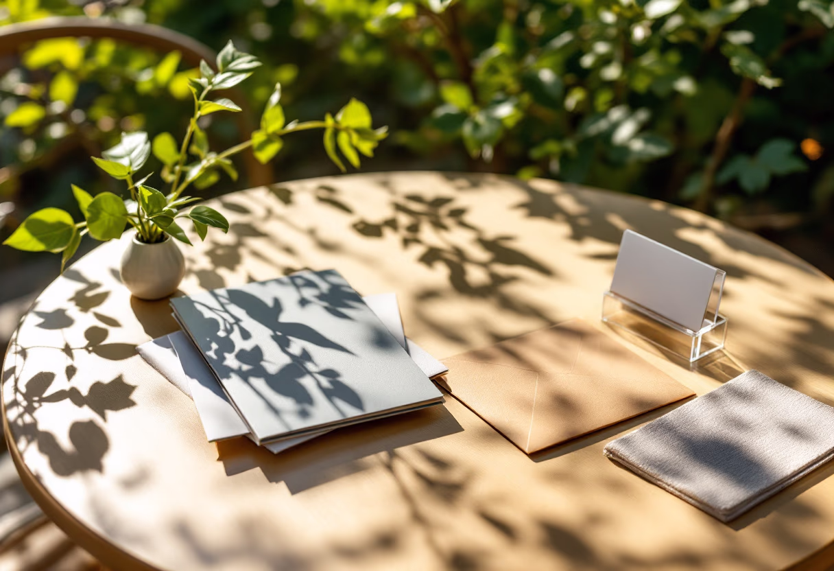 image of branding materials for a graphic design studio