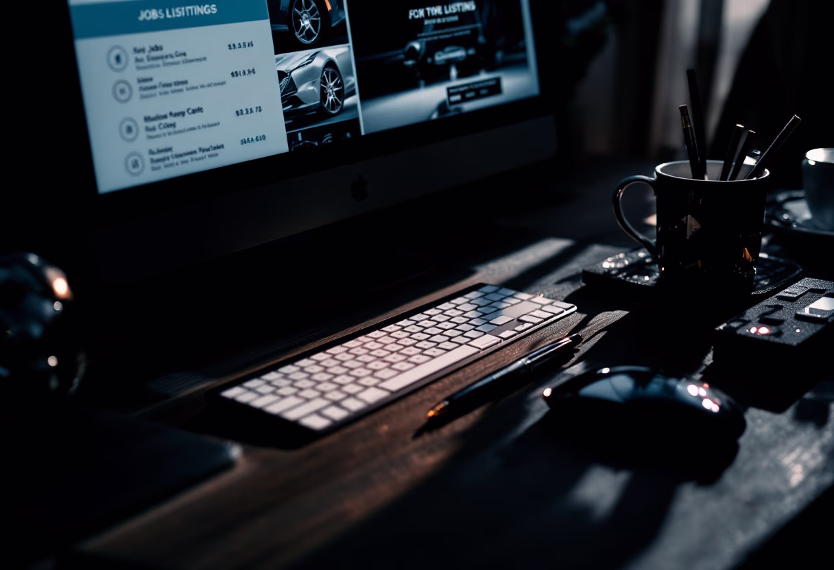 [background image] image of job listings (for an auto dealership)