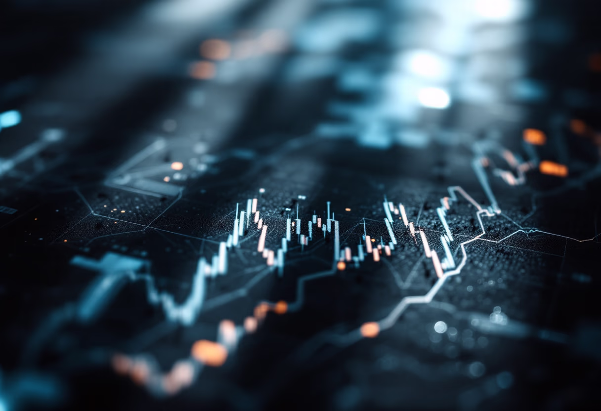 image of data visualization display (for an ai fintech company)