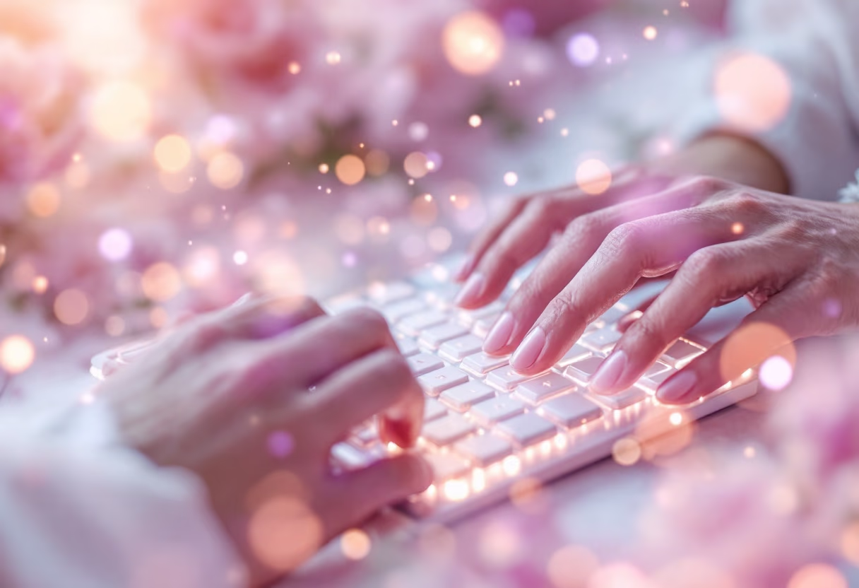 image of someone typing on a keyboard (for a b2b saas)