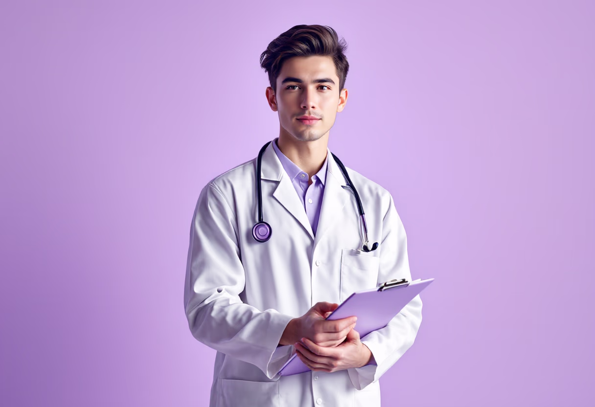image of a doctor with a clipboard
