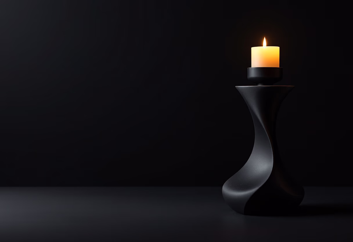 image of a modern candlestick holder