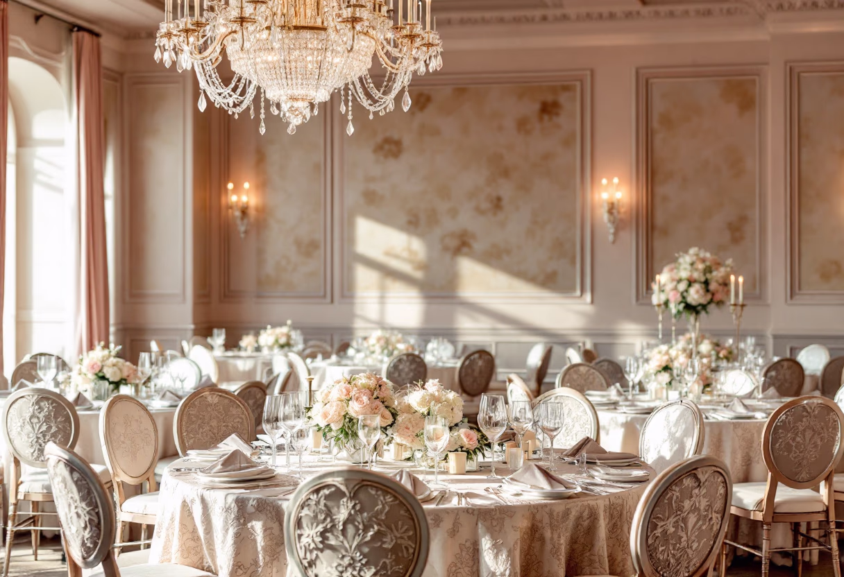 image of decorated event space (for a fine dining restaurant)