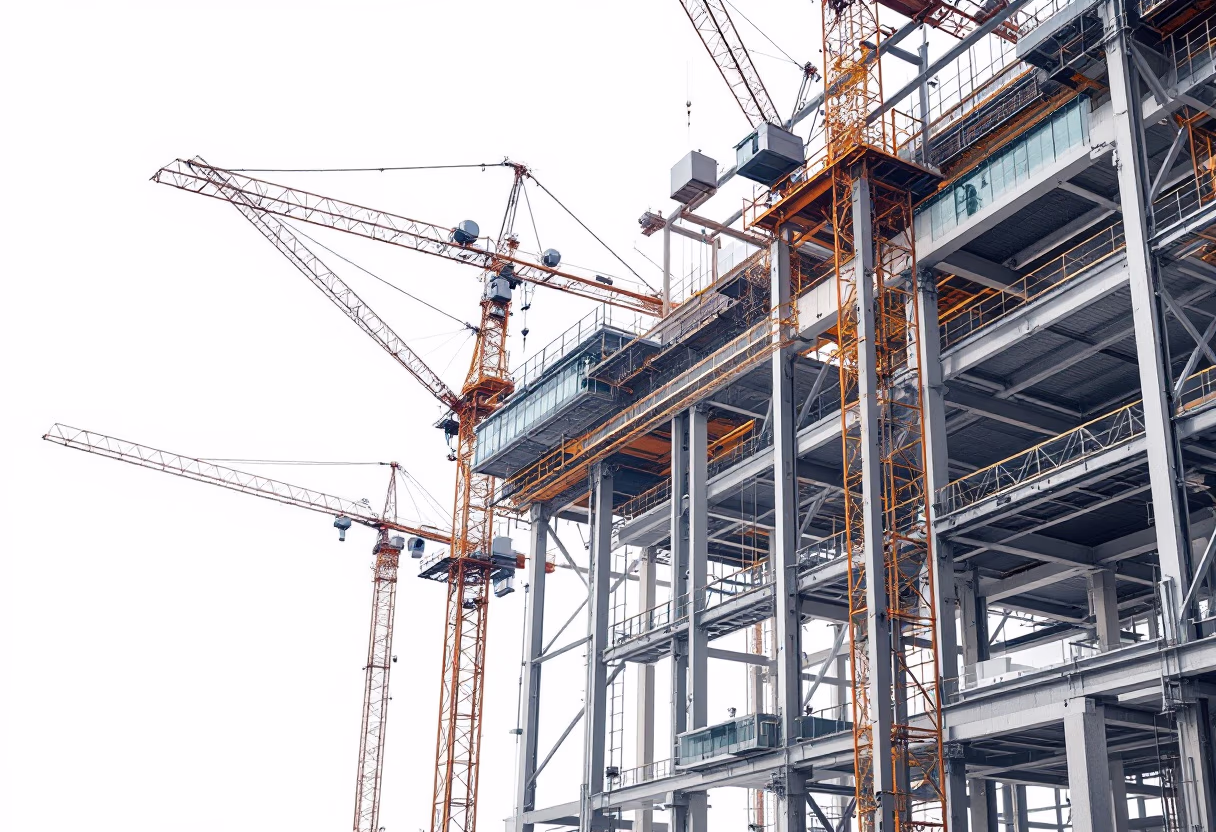 image of a construction site with cranes