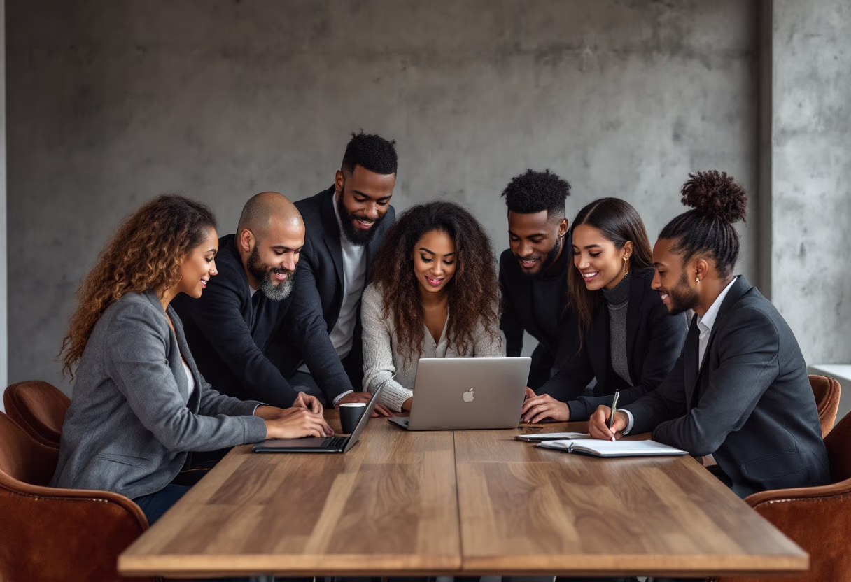 image of team discussion (for a hr tech)