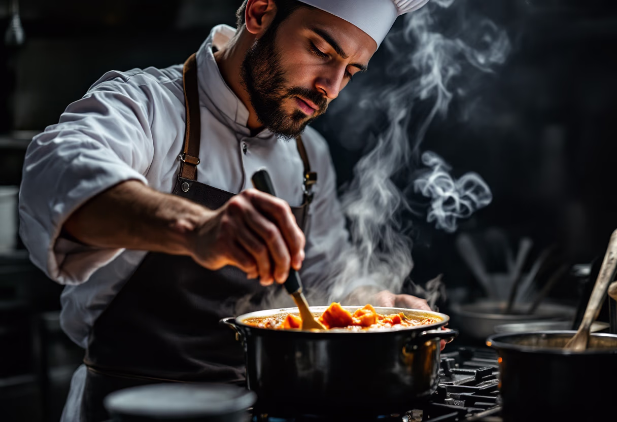 image of food preparation process (for a food truck)