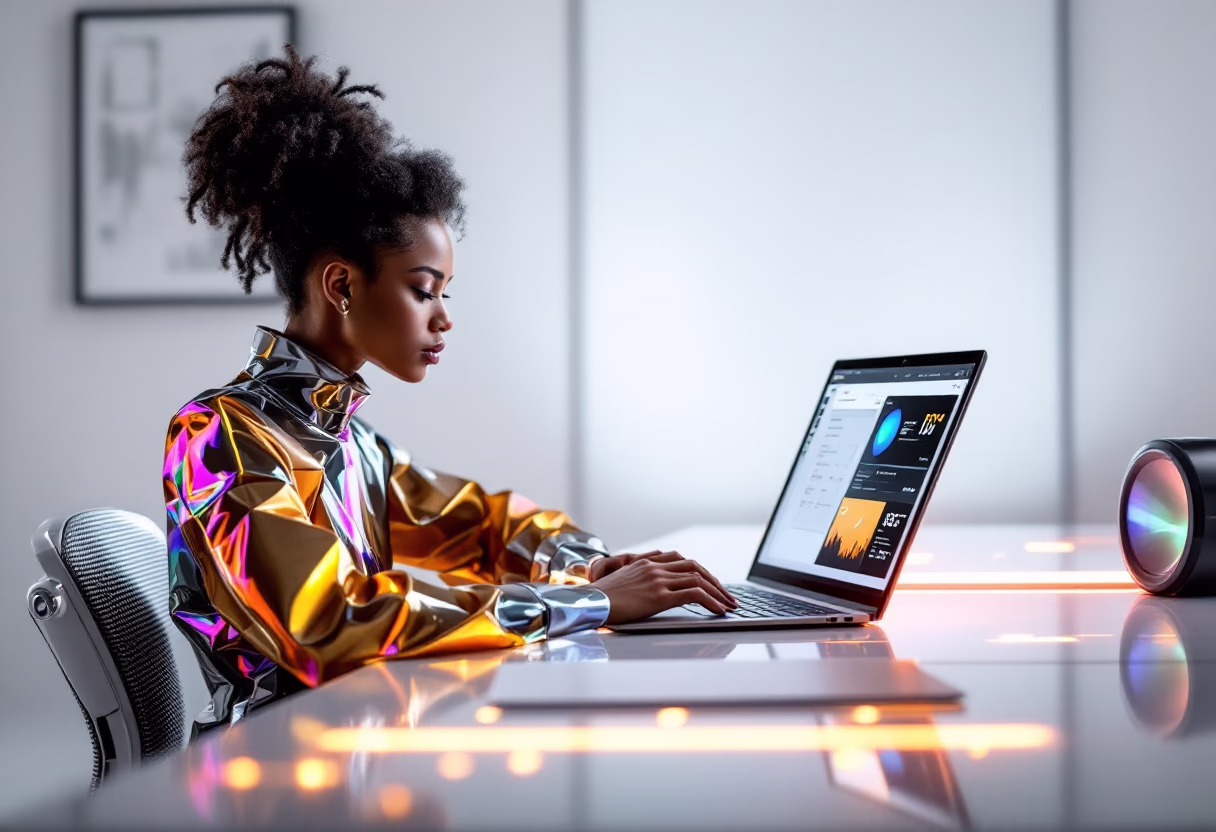 image of an individual using productivity software