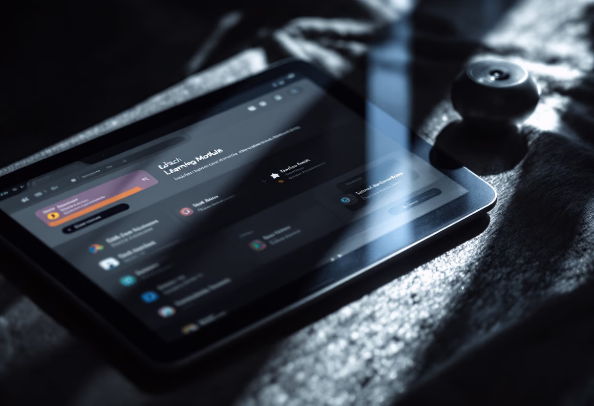 [interface] image of a screenshot of a learning module (for an edtech)