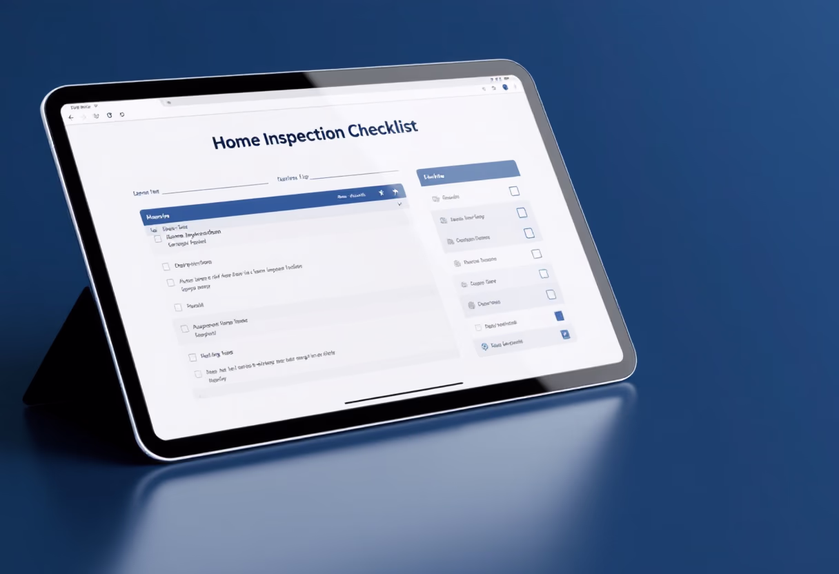 image of checklist form (for a home inspector)