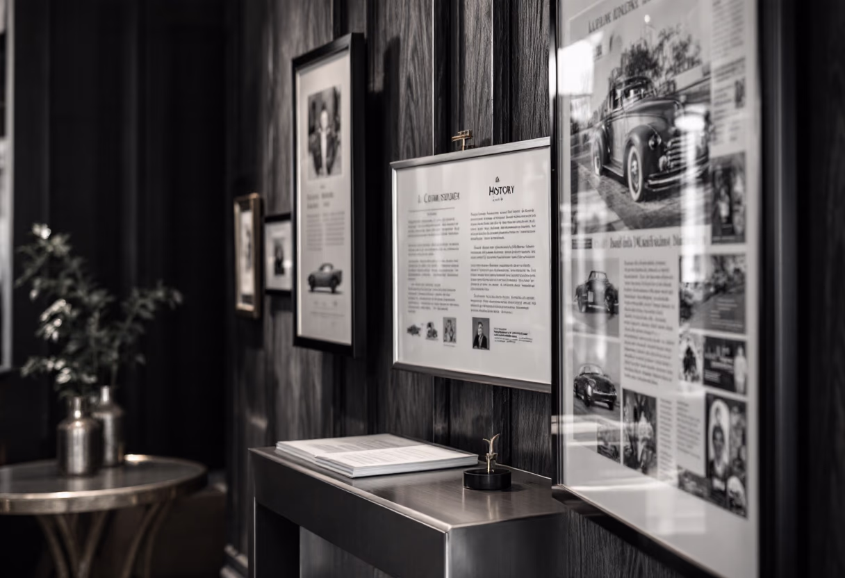 image of dealership history wall