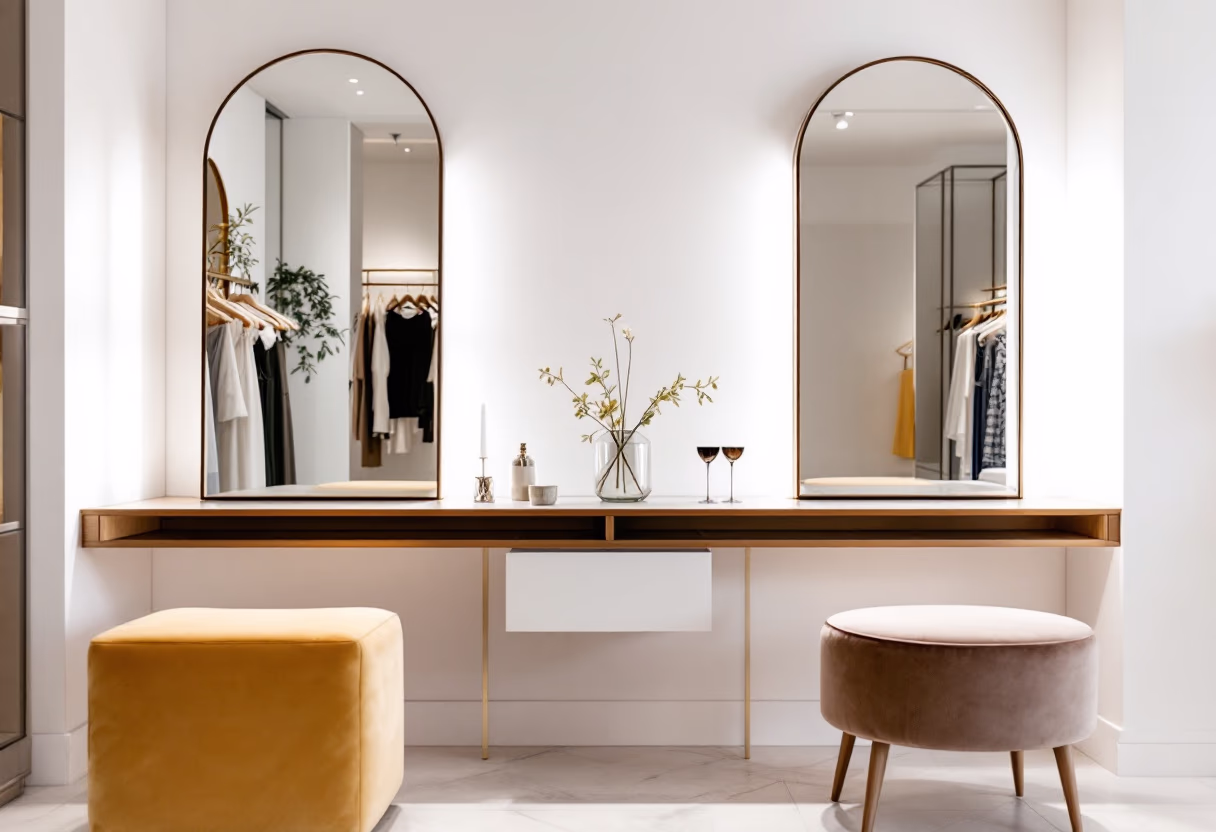 image of interior store decor (for a clothing boutique)