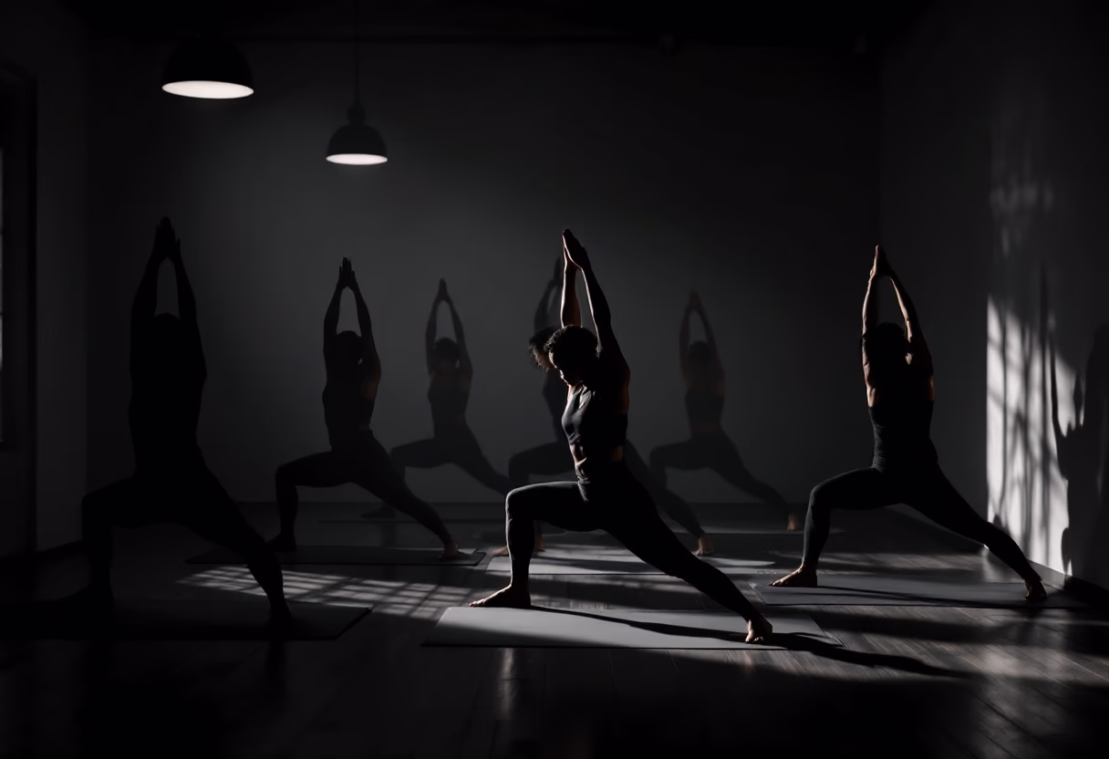 yoga class in session