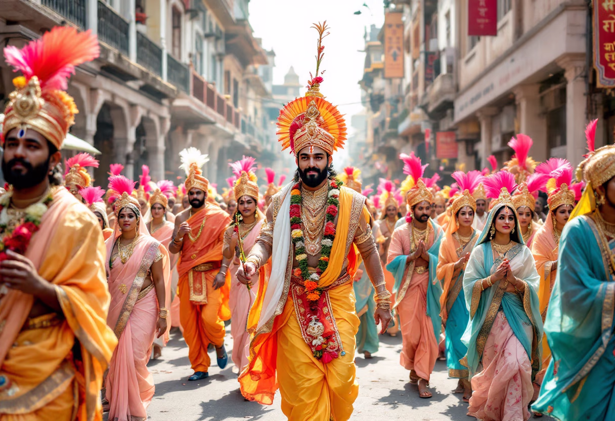 image of festival celebrations (for a hindu temple)