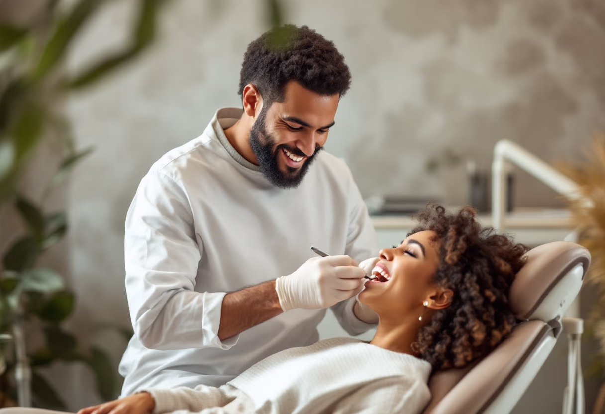 image of a dentist with a patient