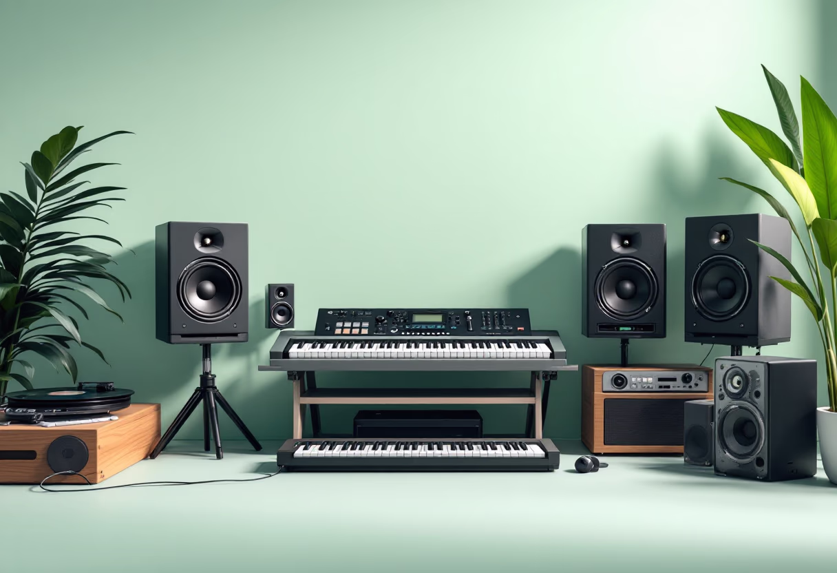 [background image] image of recording equipment (for a musician & band)