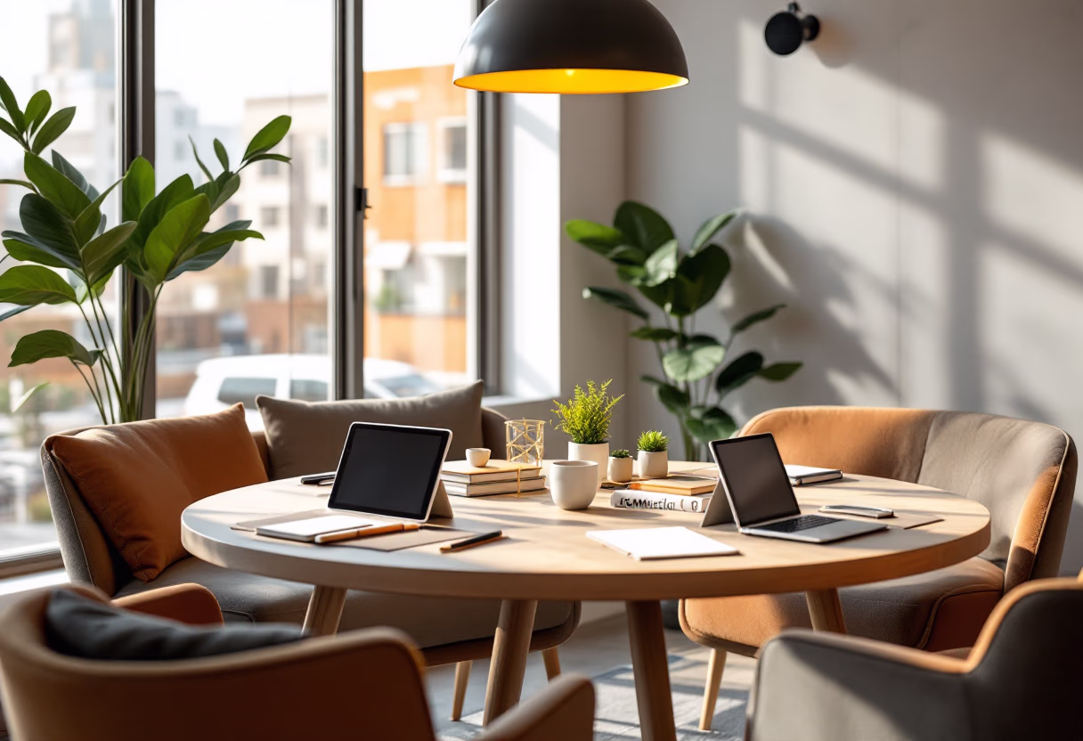 [background image] image of collaborative meeting (for a game development company)