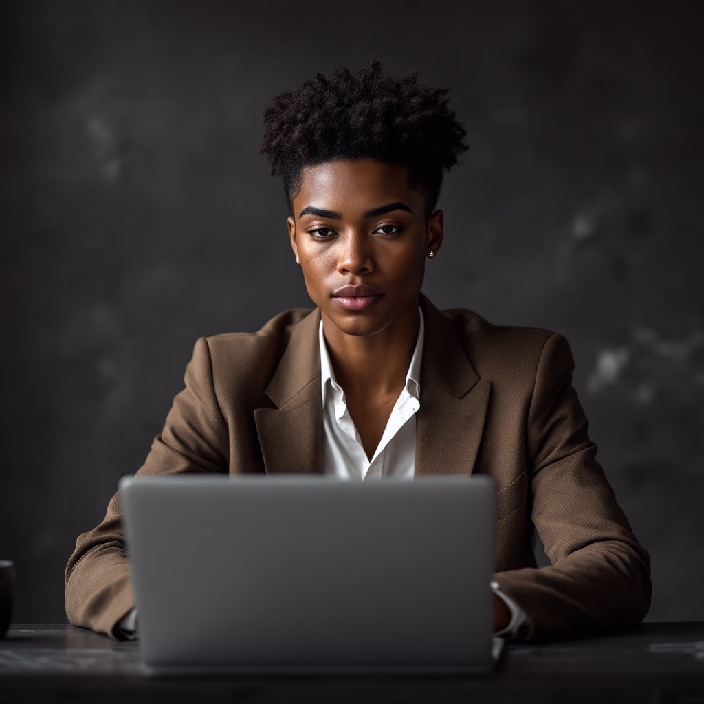 [headshot] image of customer using erp software
