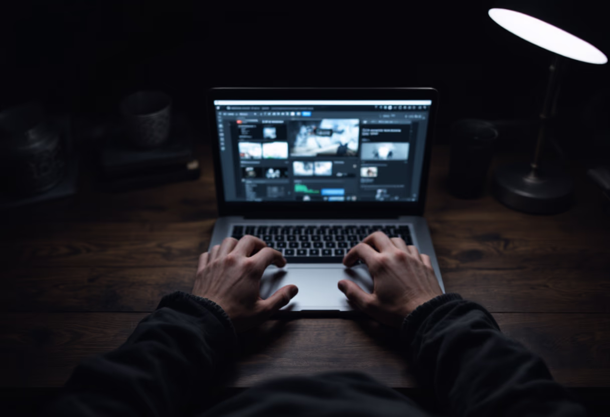 image of a client interacting with digital content