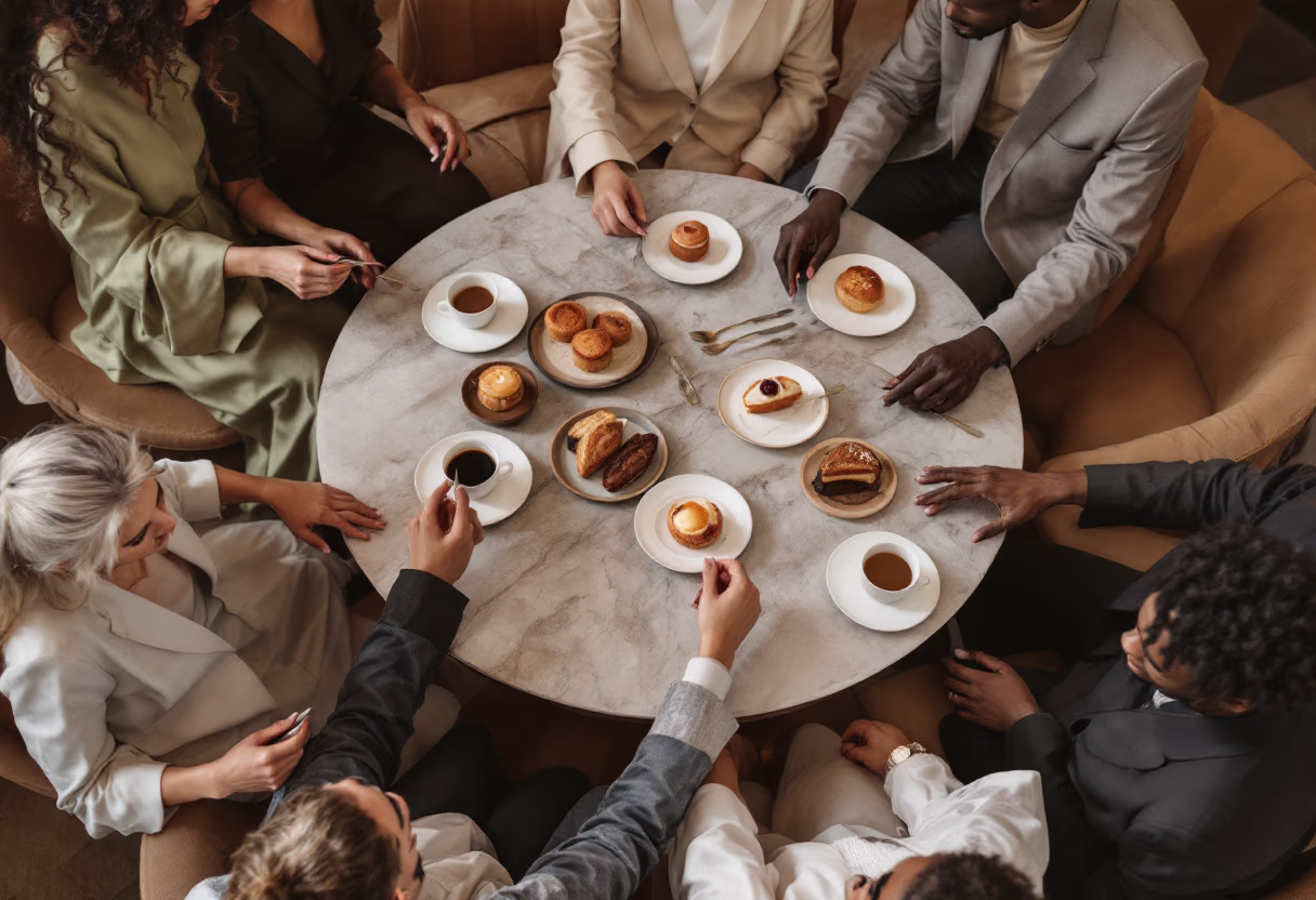 image of people enjoying coffee (for a coffee shop & cafe)