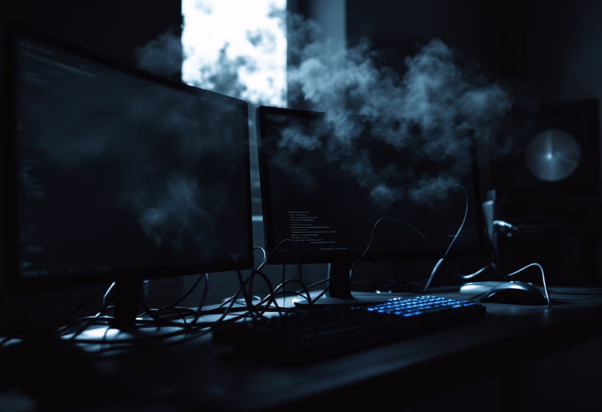 image of modern workspace (for an ai saas company)