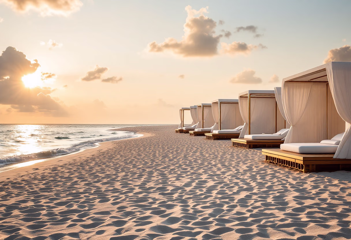 subject/scene: luxury beach resort