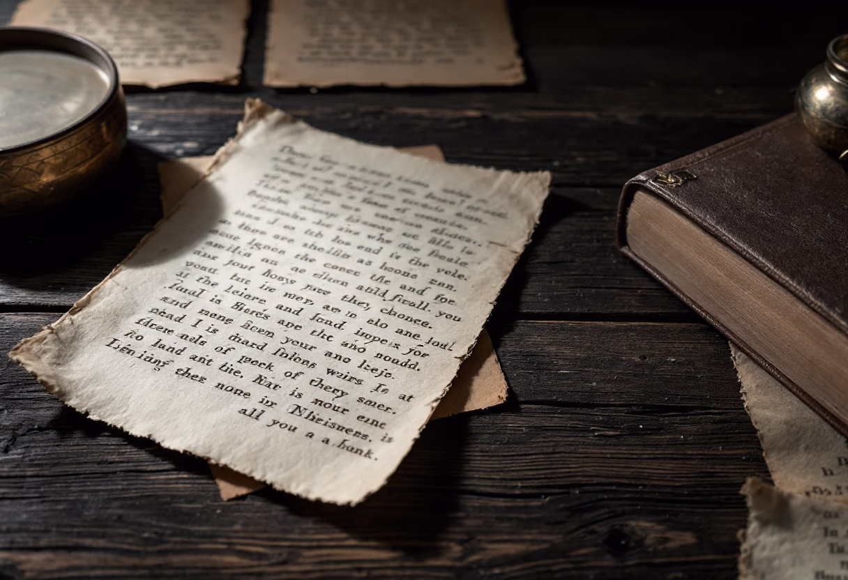 image of typed manuscript pages for an author & writer