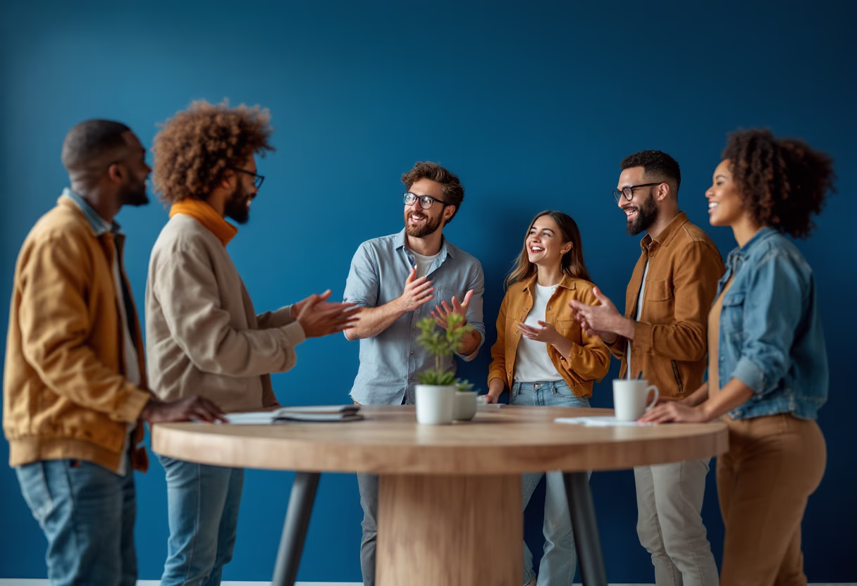image of a creative brainstorming session at a digital marketing agency