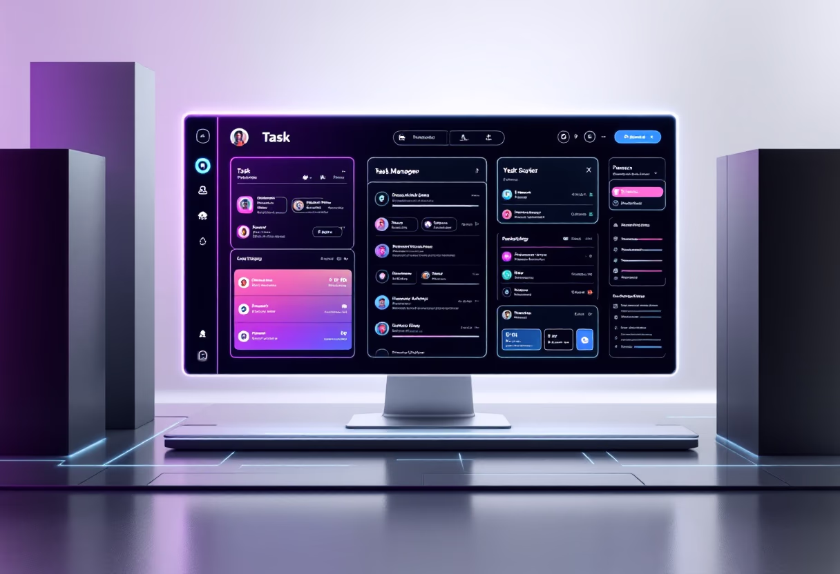 interface of task management module (for a productivity tools business)