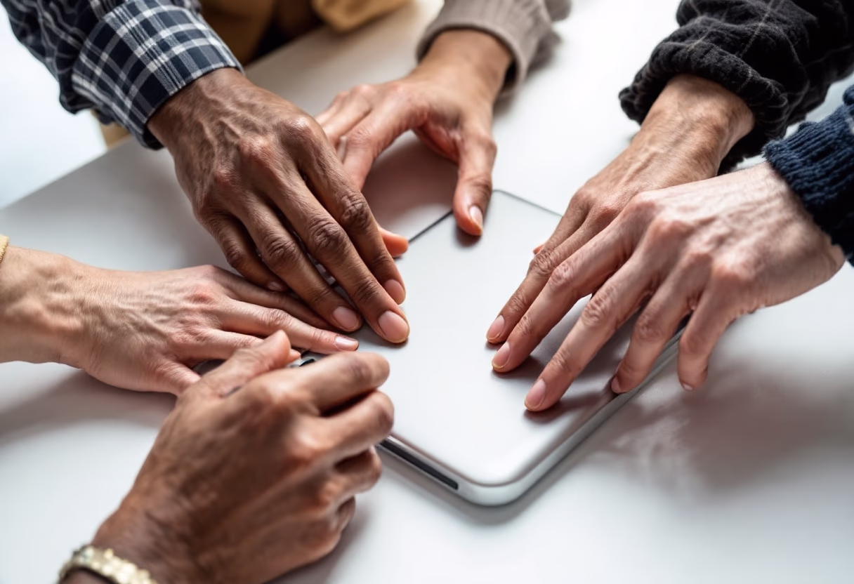 image of diverse group collaboration (for a hr tech)