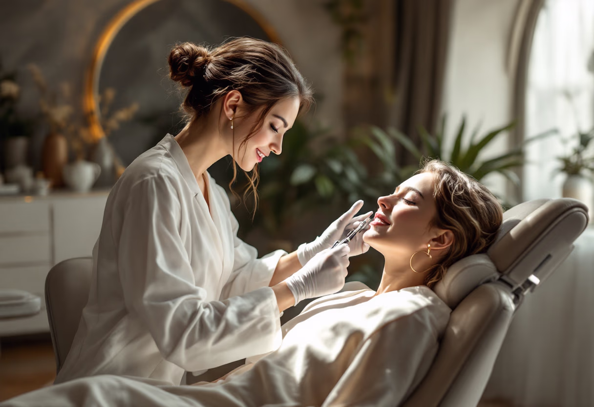 image of a dental treatment in progress at a dental office