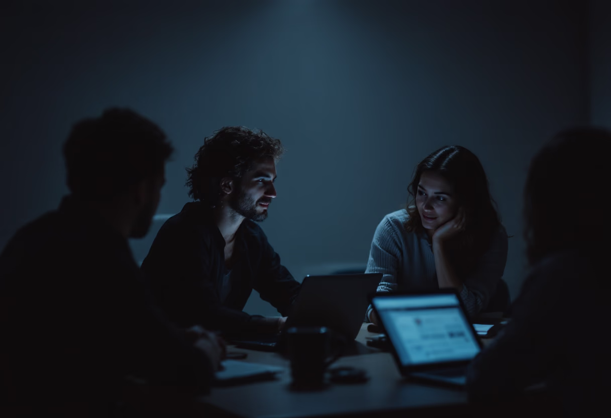 Walking through a plan together on a laptop screen