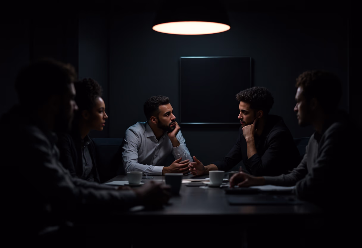 image of team discussion (for a hr tech)