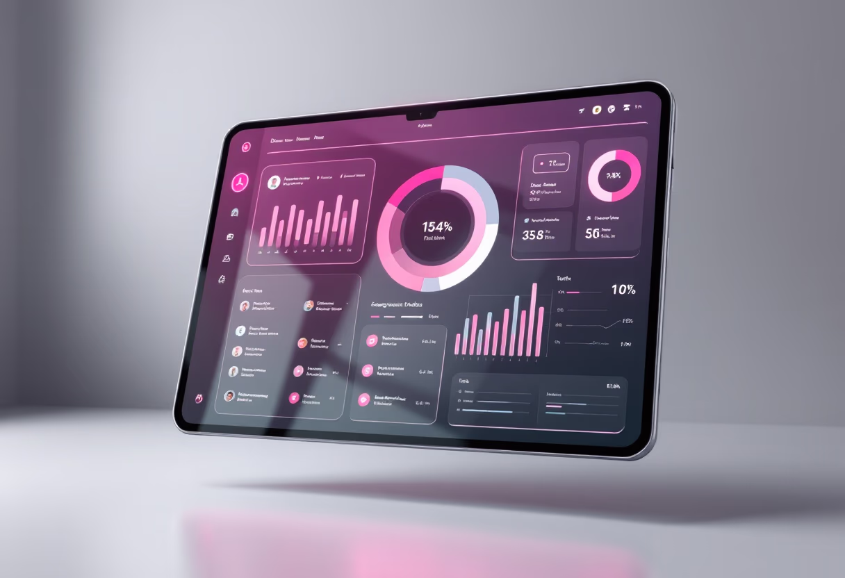 [interface] image of a dashboard interface (for a productivity tools business)