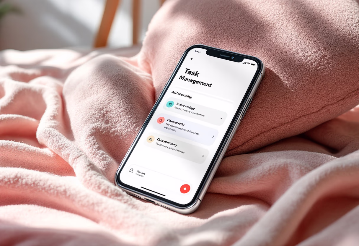 interface of task management module (for a productivity tools business)