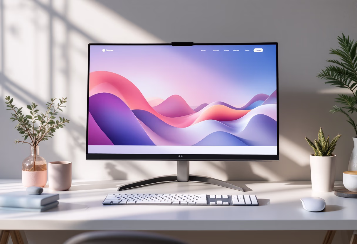 <digital project>image of a website design on a desktop screen (for a web development agency)