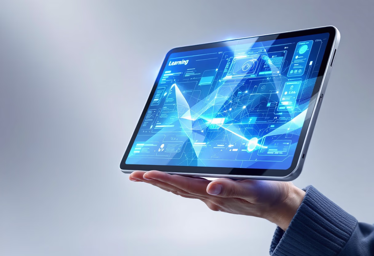 interactive lesson on tablet