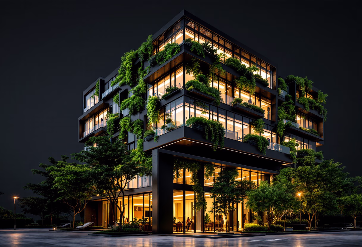 image of corporate office building (for a green tech/cleantech company)