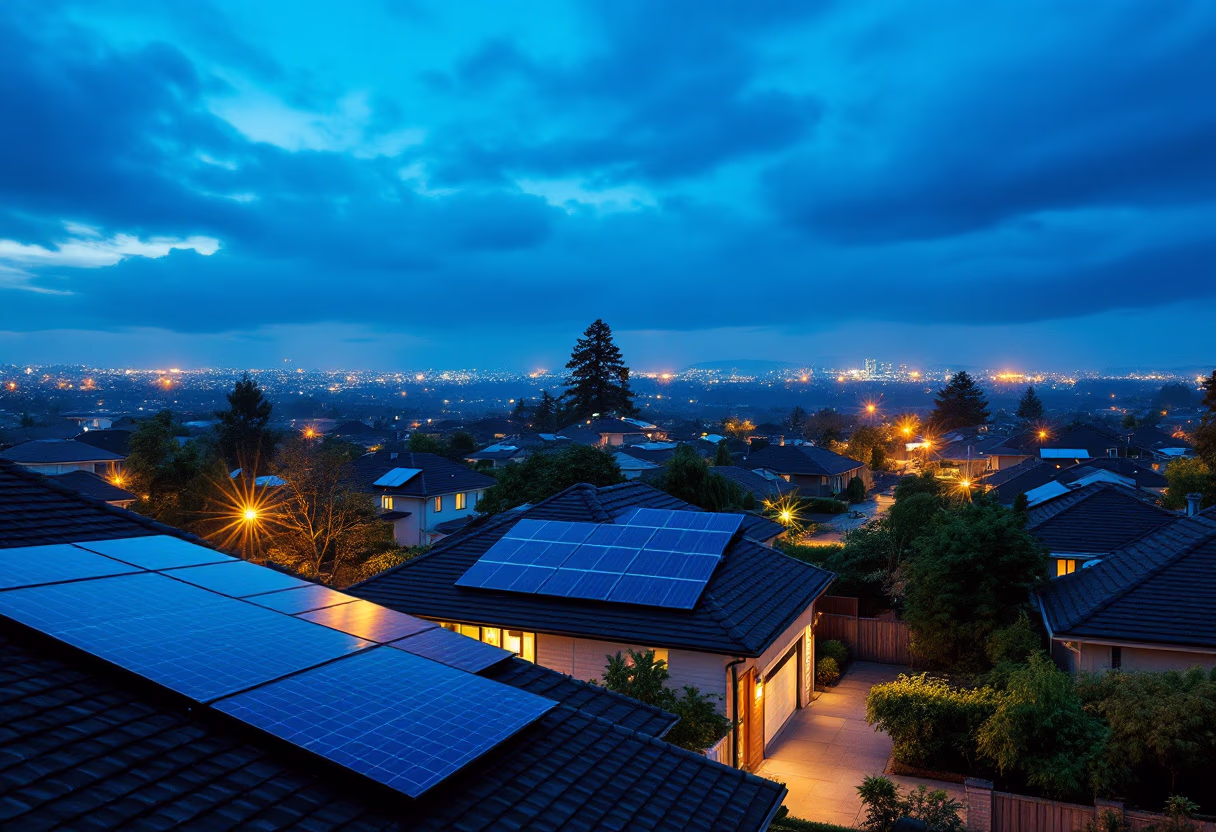 image of solar panels on rooftops