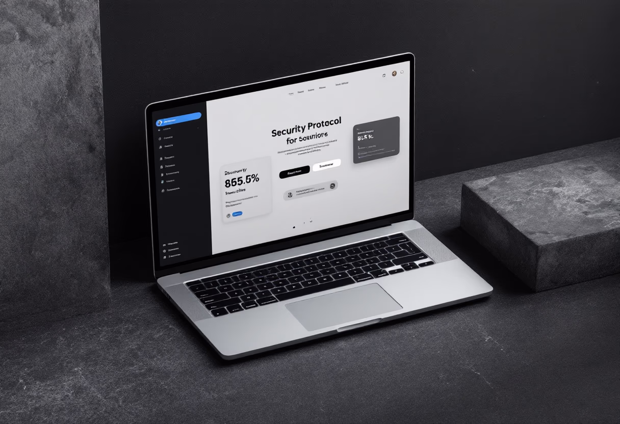 [interface] image of software security protocols (for an ai fintech company)