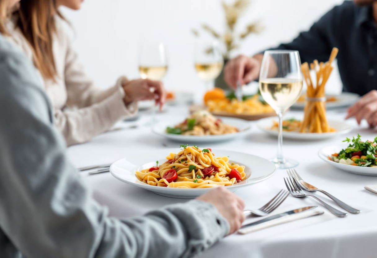 image of a family dining at the italian restaurant