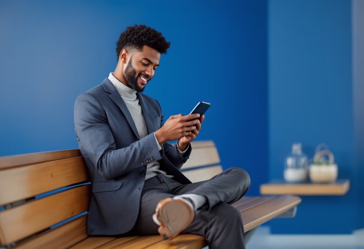 image of a commuter using a transportation app