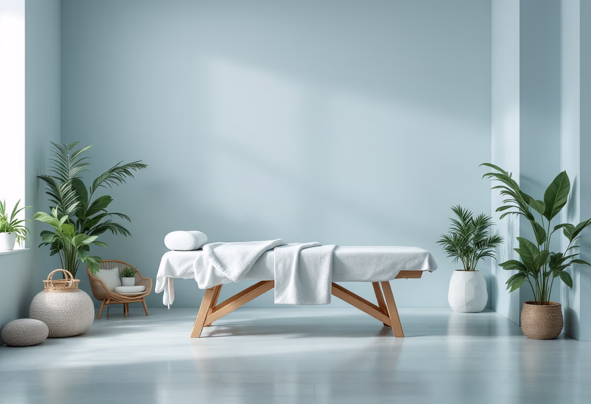 image of massage room (for a wellness center)