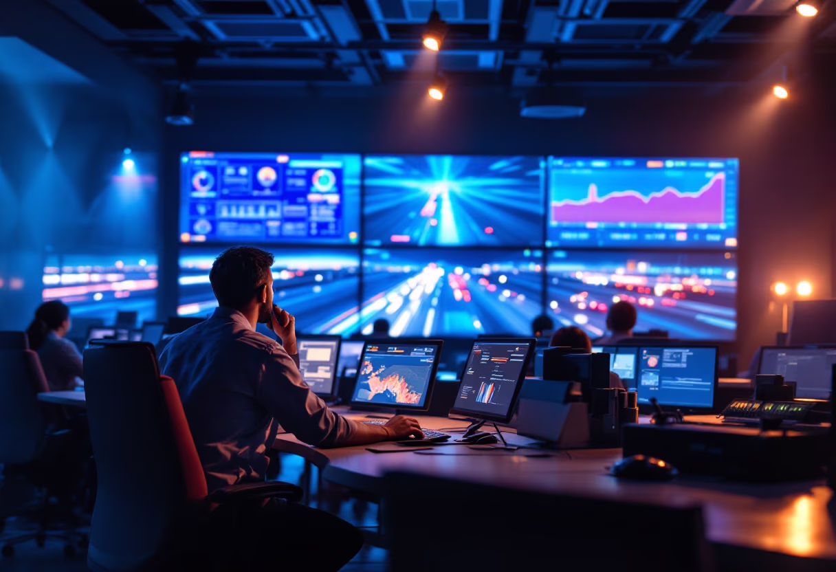 image of a traffic control center (for a mobility and transportation)