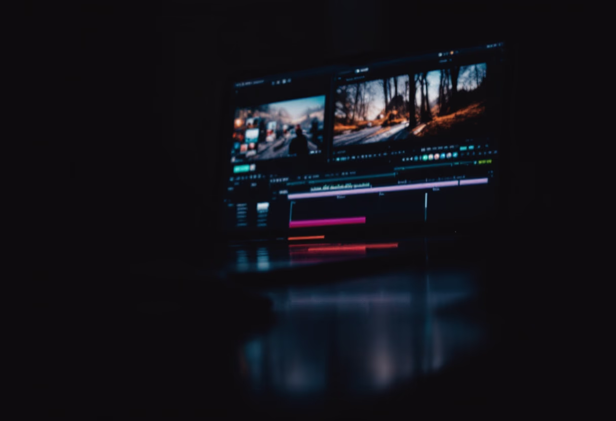 image of video editing software on a computer screen