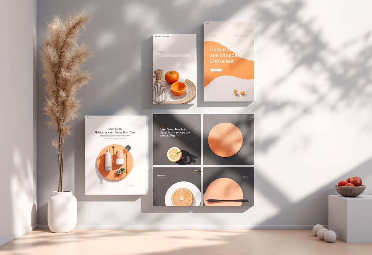 [digital project] image of a complete branding project (for a web design agency)