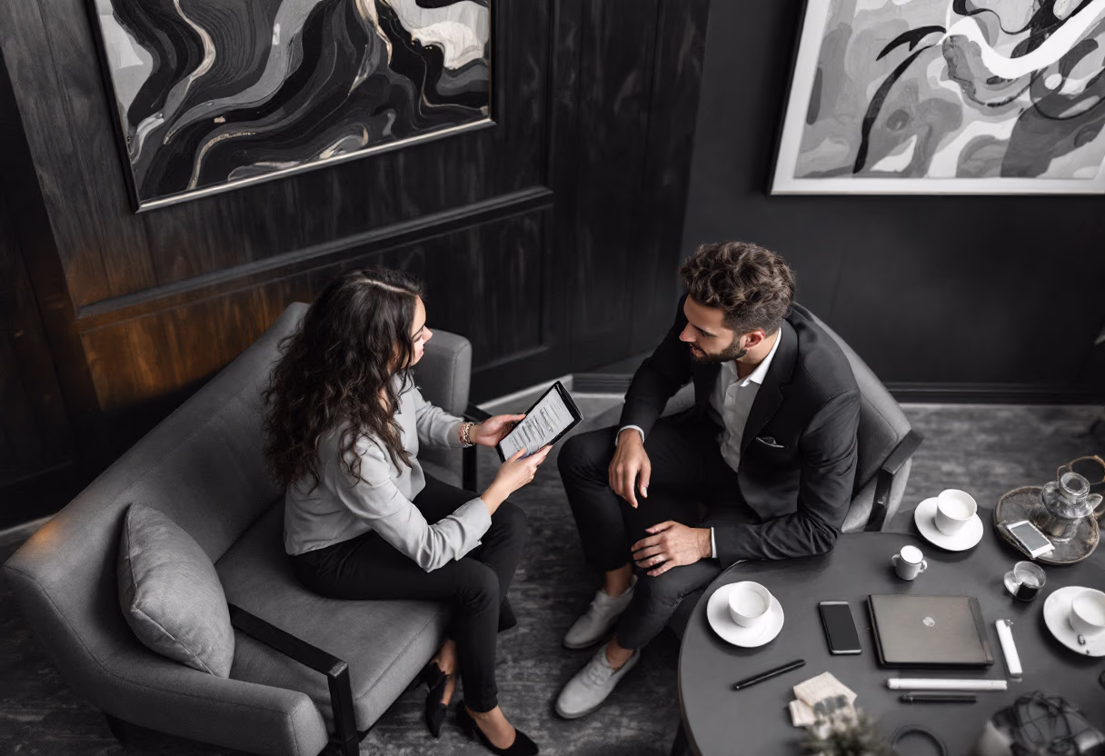 image of founders with a shared moment (for a edtech)