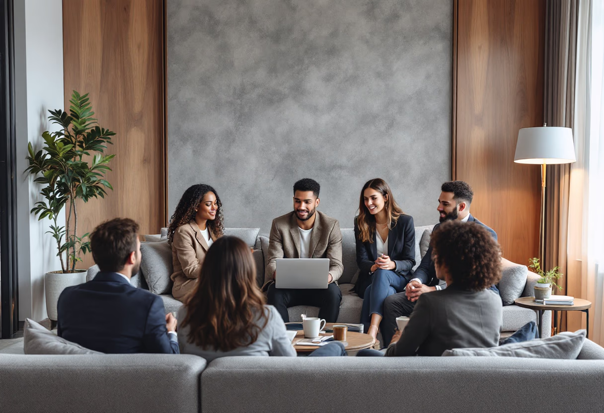 image of meeting with financial advisors