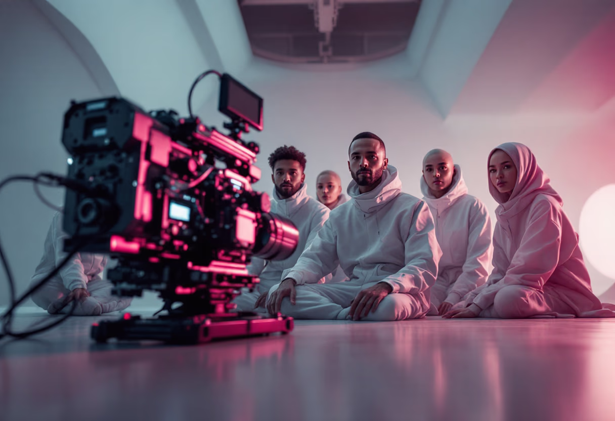 image of behind-the-scenes filming